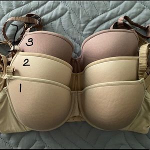 LOT OF 3 36C ThirdLove 24/7 Classic T-Shirt Bras